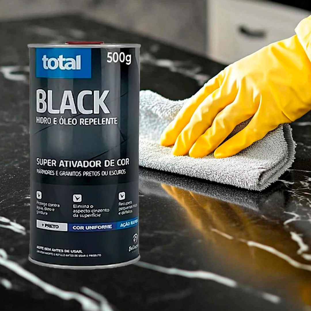 Total Black Hidro Óleo - Mármore e Granitos - Super ativador de cor 500g